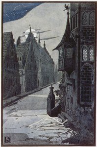 The Plague of Guebwiller in 1348, from The Legends of Alsace by Georges Spetz, 1905 by Leon Schnug